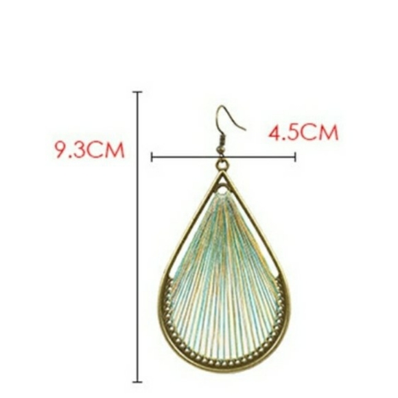 NEW Handmade Boho | Rainbow Woven Thread Earrings - Picture 9 of 11